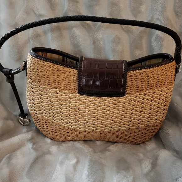 Brighton straw bag with leather trim - Picture 3 of 4